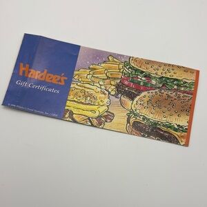 Vintage (expired) Hardee’s Gift Certificate Booklet Collectable Fastfood